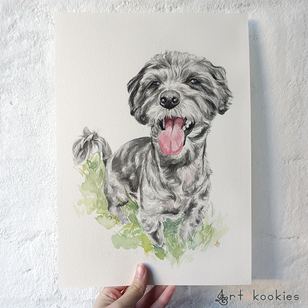 Custom Pet Portrait - buy (Watercolor) Pet Illustration, Dog Art, Cat Art, Illustrated Pets